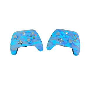 Set of 2 X Box Controllers Blue Camo